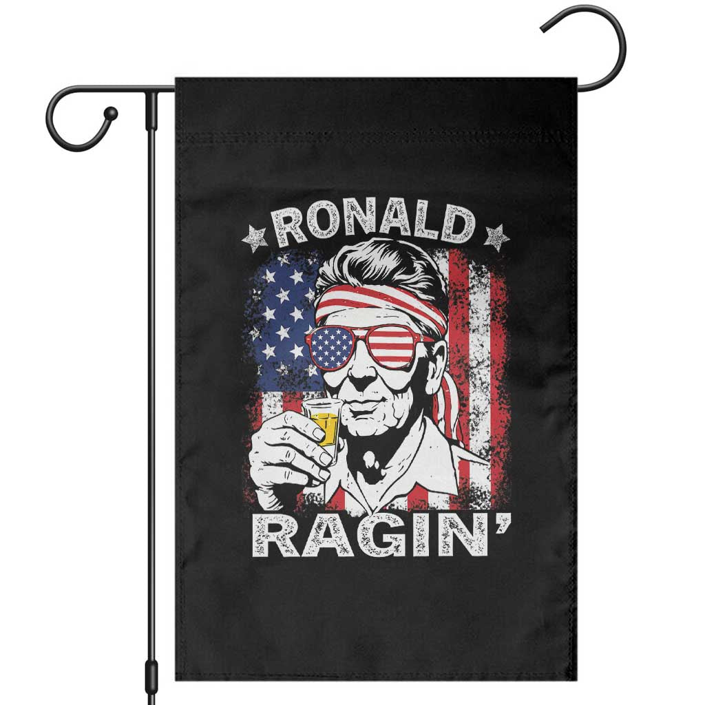 Ronald Reagan Garden Flag 4th of July America Flag Beer