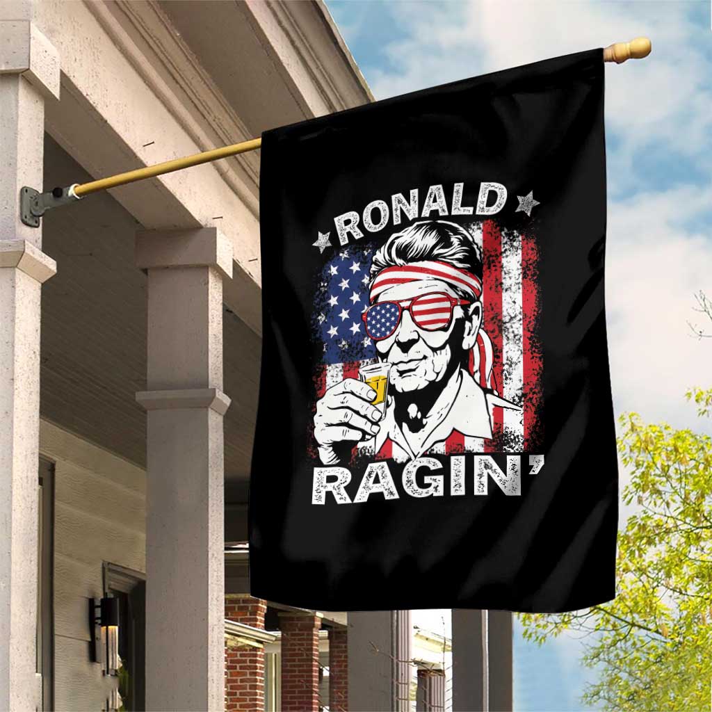 Ronald Reagan Garden Flag 4th of July America Flag Beer