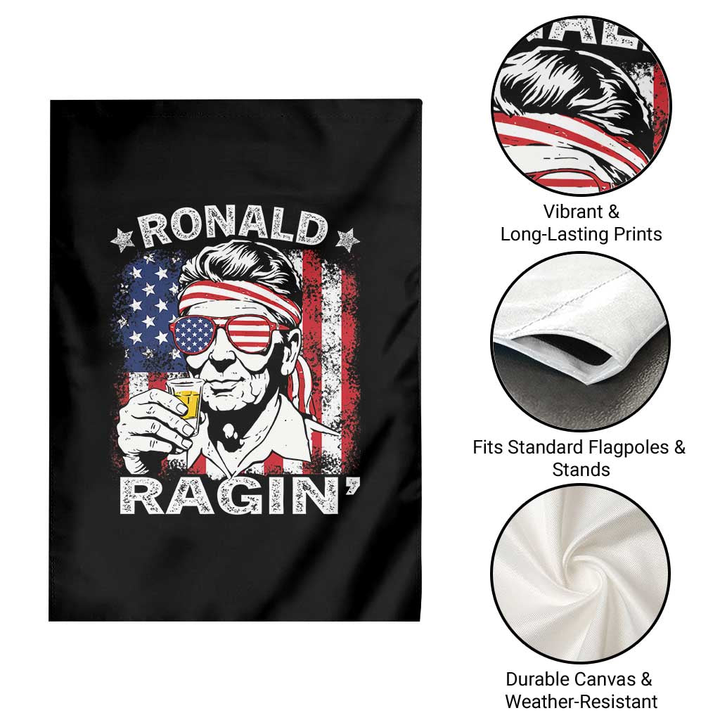 Ronald Reagan Garden Flag 4th of July America Flag Beer