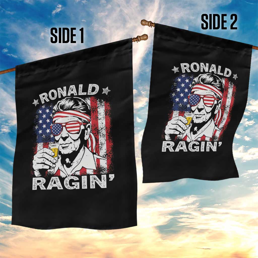 Ronald Reagan Garden Flag 4th of July America Flag Beer