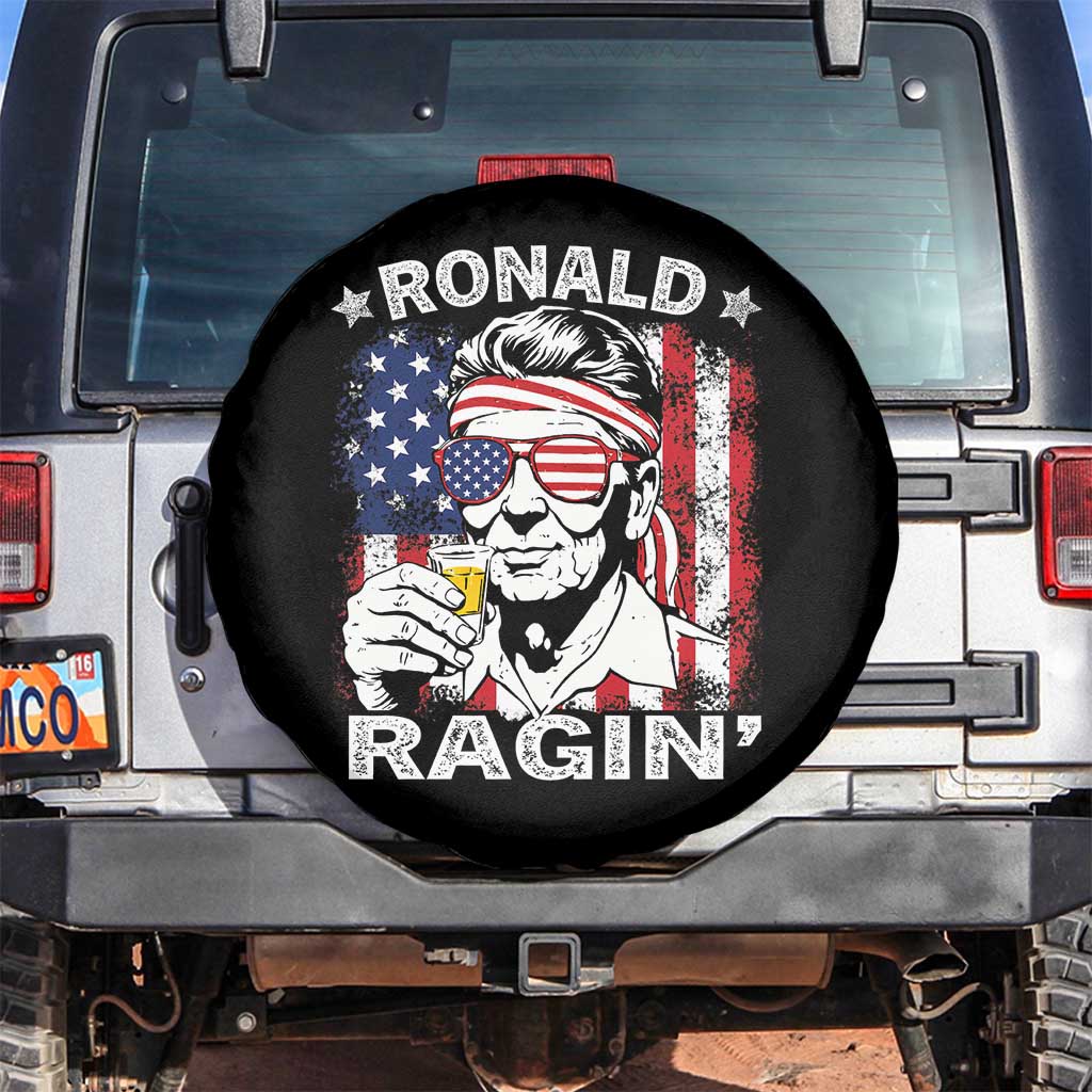 Ronald Reagan Spare Tire Cover 4th of July America Flag Beer