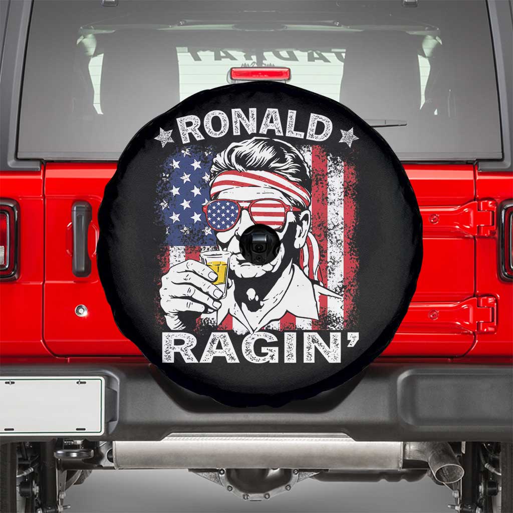 Ronald Reagan Spare Tire Cover 4th of July America Flag Beer