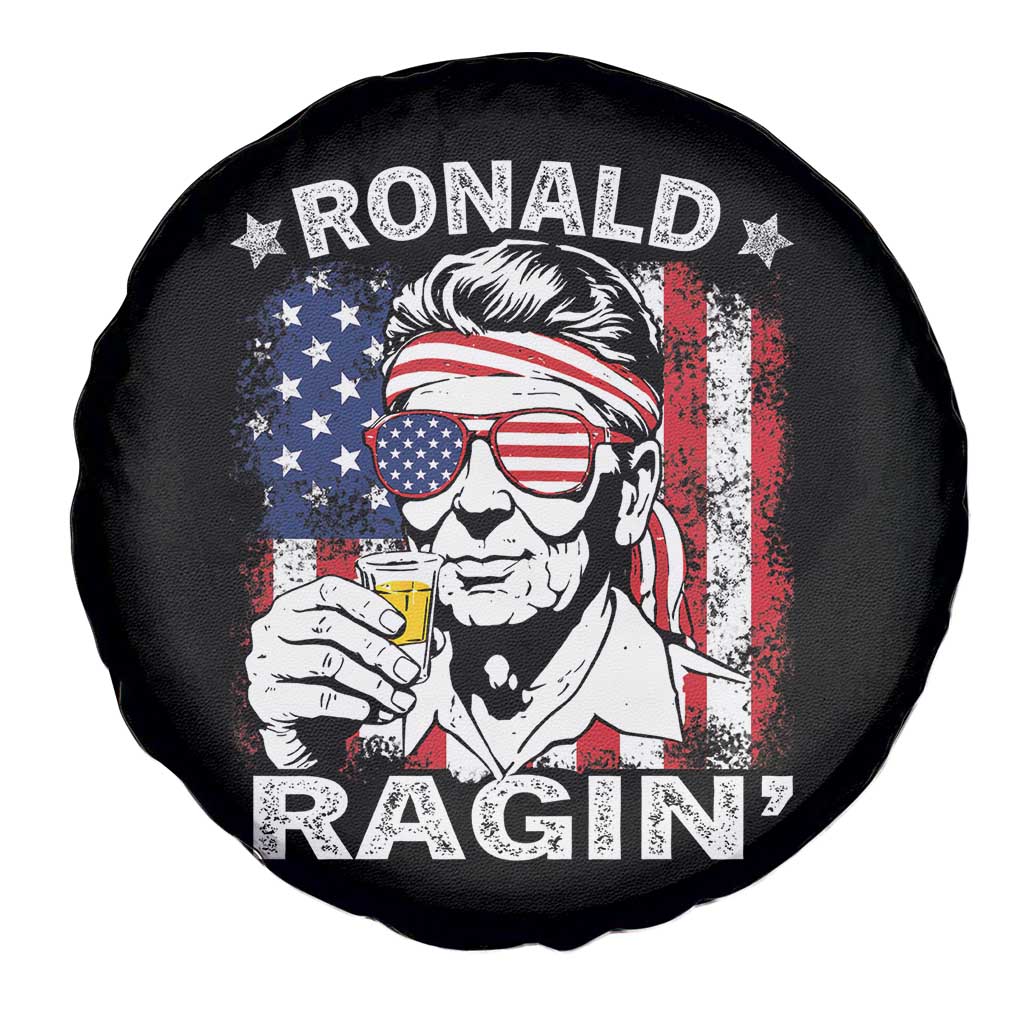 Ronald Reagan Spare Tire Cover 4th of July America Flag Beer