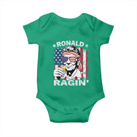 Ronald Reagan Baby Onesie 4th of July America Flag Beer