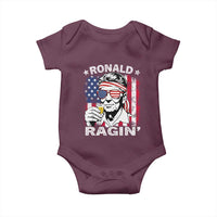 Ronald Reagan Baby Onesie 4th of July America Flag Beer