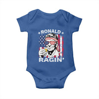 Ronald Reagan Baby Onesie 4th of July America Flag Beer