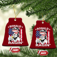Ronald Reagan Ceramic Ornament 4th of July America Flag Beer