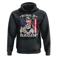 Ronald Reagan Hoodie 4th of July America Flag Beer