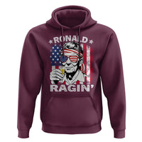 Ronald Reagan Hoodie 4th of July America Flag Beer