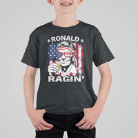 Ronald Reagan T Shirt For Kid 4th of July America Flag Beer