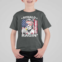 Ronald Reagan T Shirt For Kid 4th of July America Flag Beer
