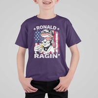 Ronald Reagan T Shirt For Kid 4th of July America Flag Beer