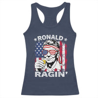 Ronald Reagan Racerback Tank Top 4th of July America Flag Beer