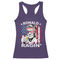 Ronald Reagan Racerback Tank Top 4th of July America Flag Beer