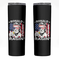 Ronald Reagan Skinny Tumbler 4th of July America Flag Beer