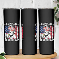 Ronald Reagan Skinny Tumbler 4th of July America Flag Beer