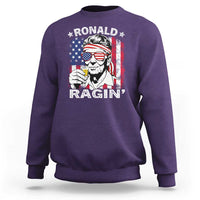 Ronald Reagan Sweatshirt 4th of July America Flag Beer