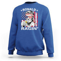 Ronald Reagan Sweatshirt 4th of July America Flag Beer