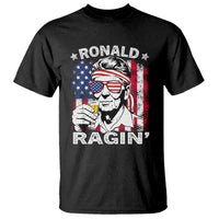 Ronald Reagan T Shirt 4th of July America Flag Beer