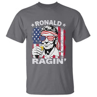 Ronald Reagan T Shirt 4th of July America Flag Beer