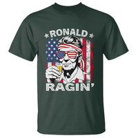Ronald Reagan T Shirt 4th of July America Flag Beer