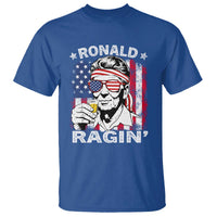 Ronald Reagan T Shirt 4th of July America Flag Beer