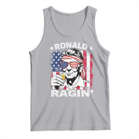 Ronald Reagan Tank Top 4th of July America Flag Beer