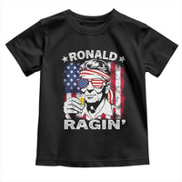 Ronald Reagan Toddler T Shirt 4th of July America Flag Beer