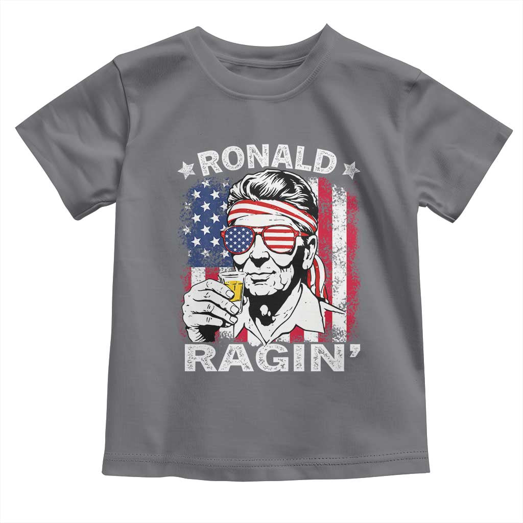 Ronald Reagan Toddler T Shirt 4th of July America Flag Beer
