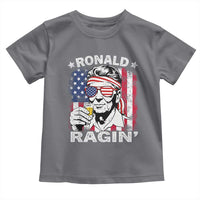 Ronald Reagan Toddler T Shirt 4th of July America Flag Beer