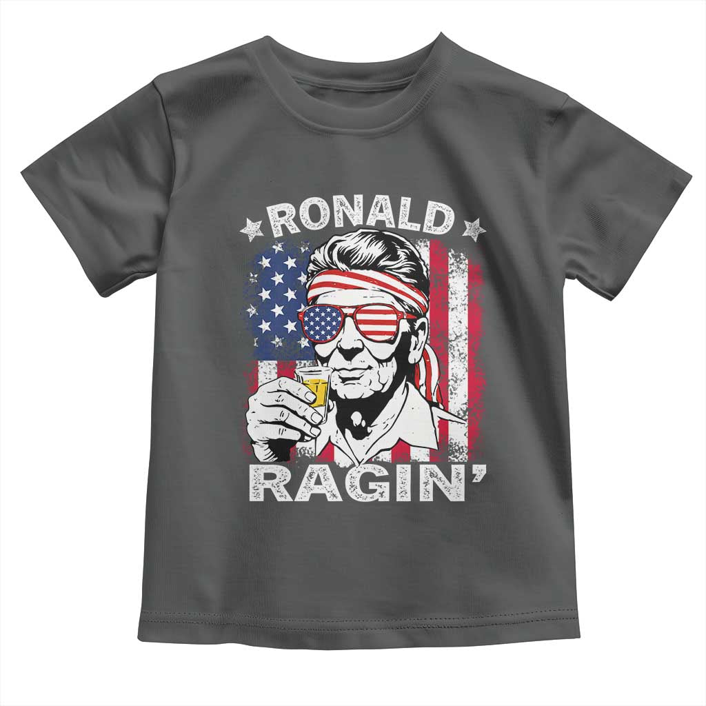 Ronald Reagan Toddler T Shirt 4th of July America Flag Beer