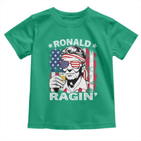 Ronald Reagan Toddler T Shirt 4th of July America Flag Beer