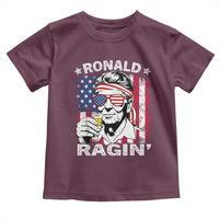 Ronald Reagan Toddler T Shirt 4th of July America Flag Beer