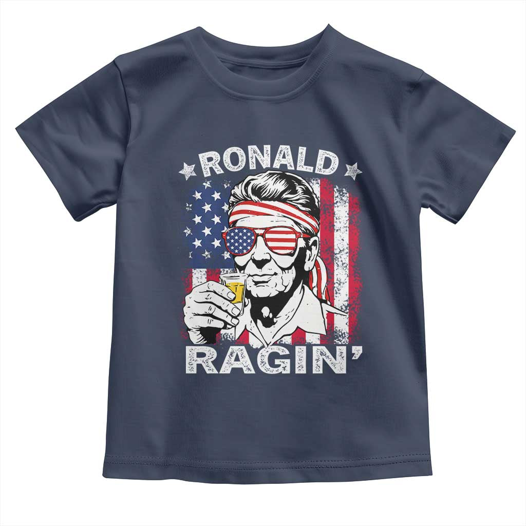 Ronald Reagan Toddler T Shirt 4th of July America Flag Beer