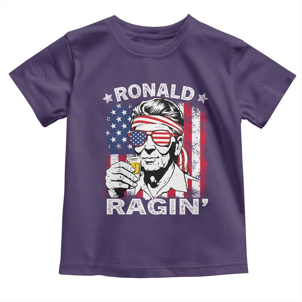 Ronald Reagan Toddler T Shirt 4th of July America Flag Beer