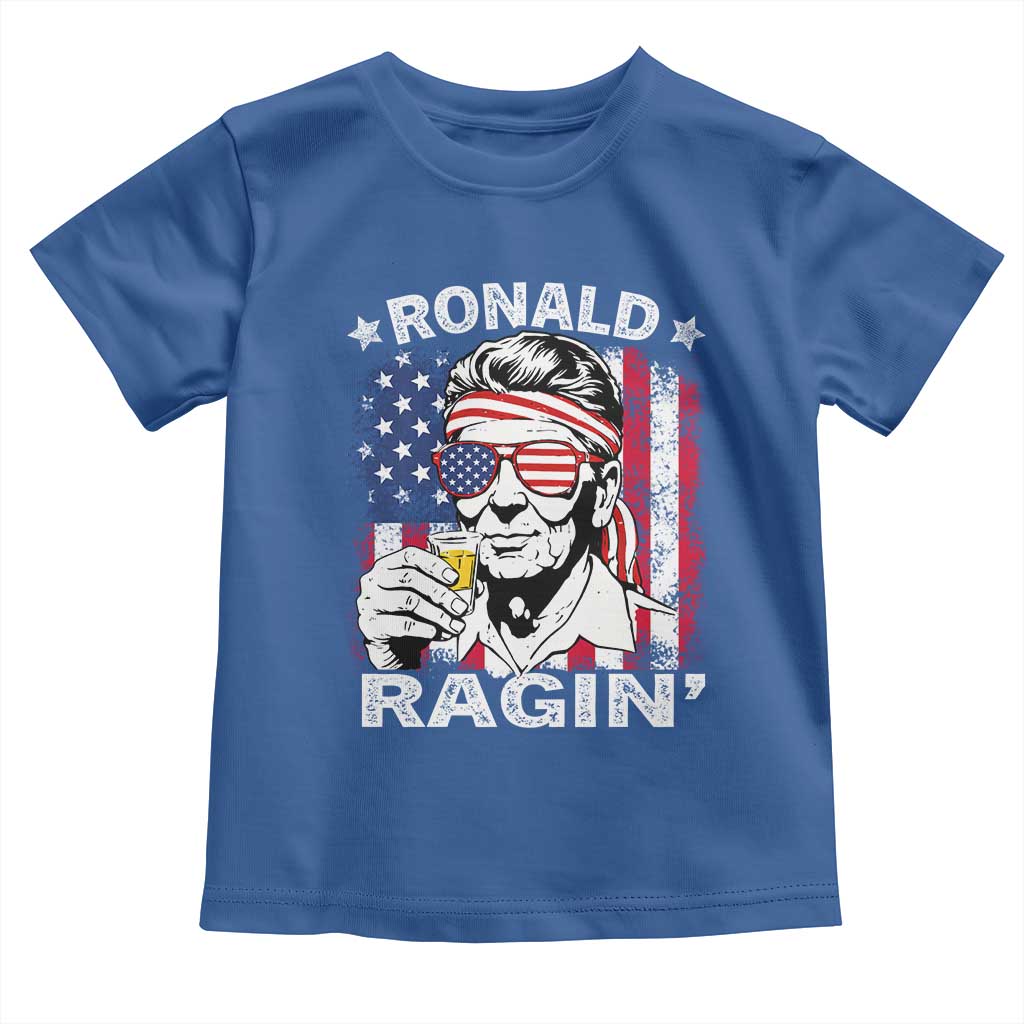 Ronald Reagan Toddler T Shirt 4th of July America Flag Beer