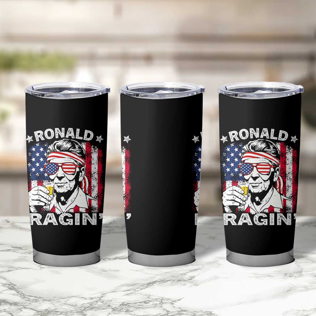 Ronald Reagan Tumbler Cup 4th of July America Flag Beer