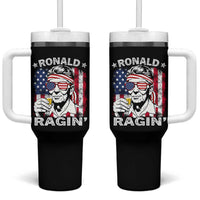 Ronald Reagan Tumbler With Handle 4th of July America Flag Beer