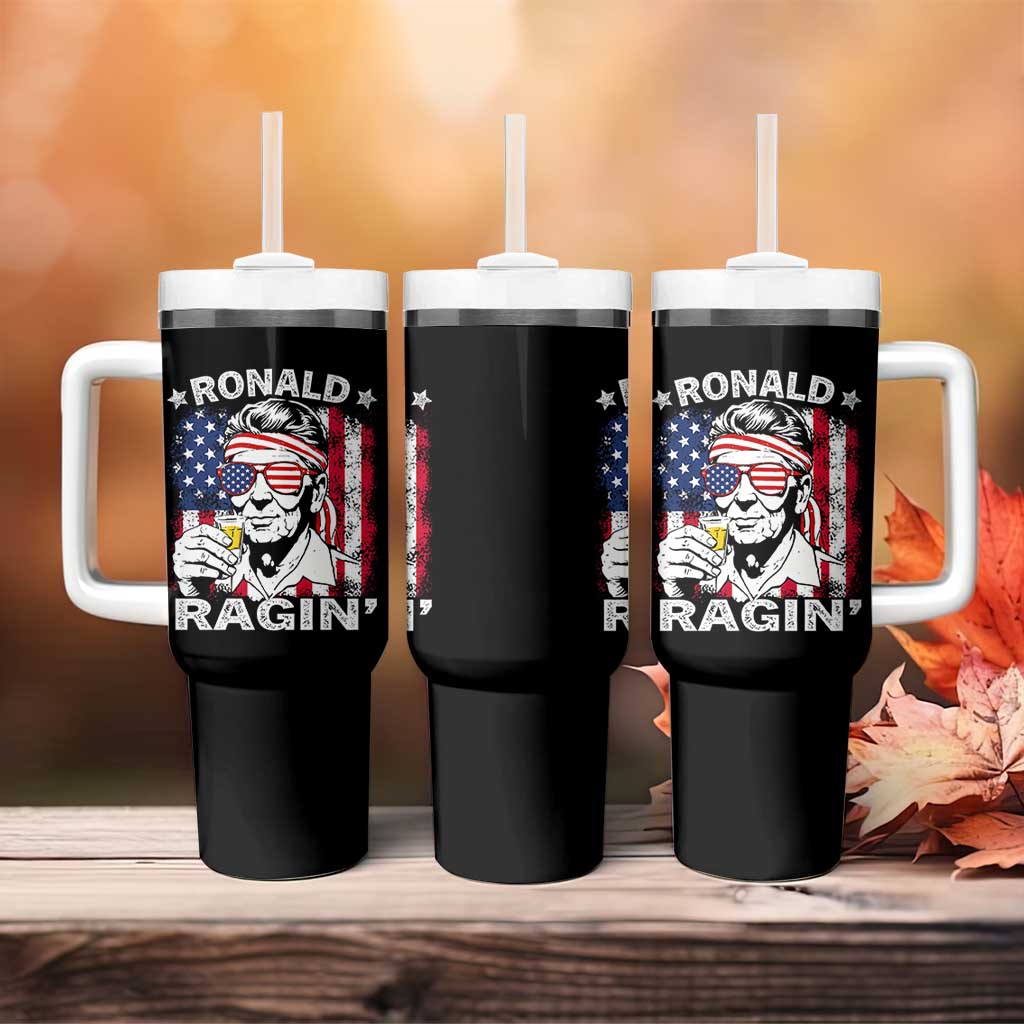 Ronald Reagan Tumbler With Handle 4th of July America Flag Beer