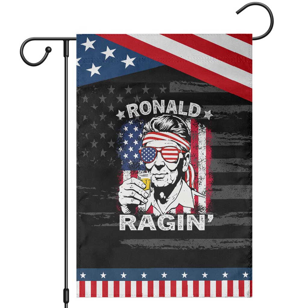Ronald Reagan Garden Flag 4th of July America Flag Beer