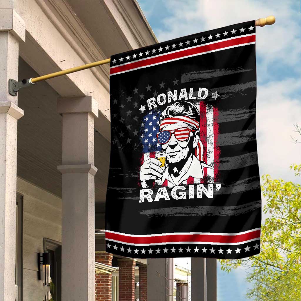 Ronald Reagan Garden Flag 4th of July America Flag Beer