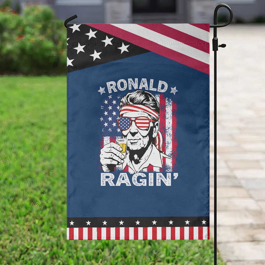 Ronald Reagan Garden Flag 4th of July America Flag Beer