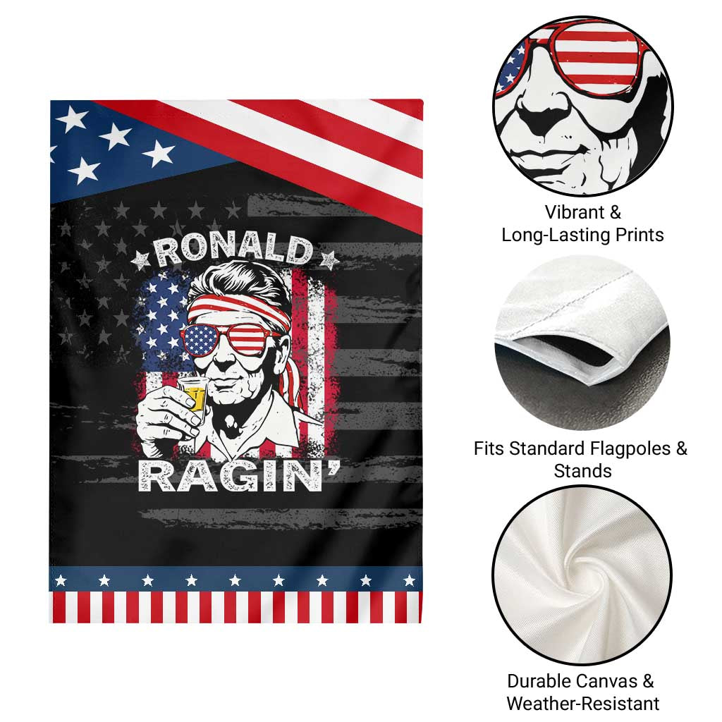 Ronald Reagan Garden Flag 4th of July America Flag Beer