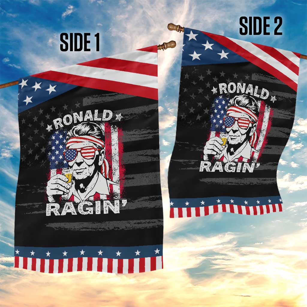 Ronald Reagan Garden Flag 4th of July America Flag Beer