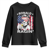 Ronald Reagan Youth Sweatshirt 4th of July America Flag Beer