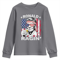 Ronald Reagan Youth Sweatshirt 4th of July America Flag Beer