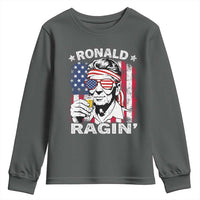 Ronald Reagan Youth Sweatshirt 4th of July America Flag Beer