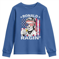 Ronald Reagan Youth Sweatshirt 4th of July America Flag Beer