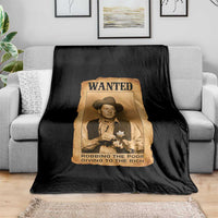 Ronald Reagan Cowboy Retro American President Throw Blanket Robbing The Poor GIving To Te Rich