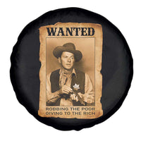 Ronald Reagan Cowboy Retro American President Spare Tire Cover Robbing The Poor GIving To Te Rich